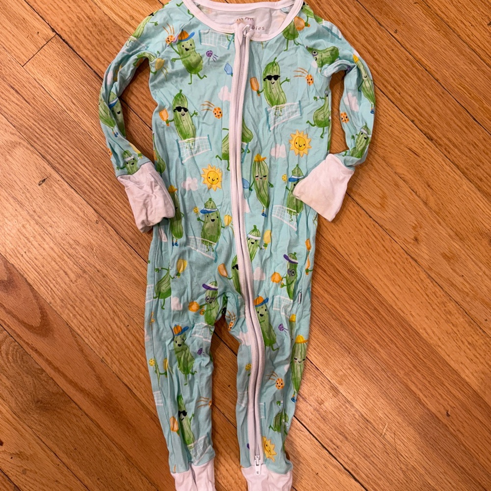 Pickle Ball Print Zippy Pajama - 6-12M